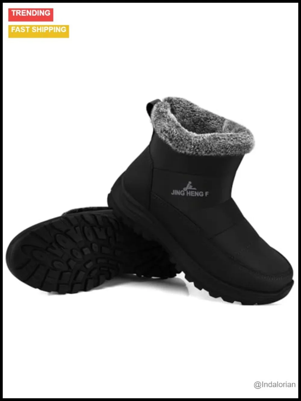 Faux Fur Lined Warm Ankle Boots | Water Resistant Anti-slip Snow Boots for Women